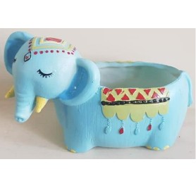 Cute Elephant Resin Pot